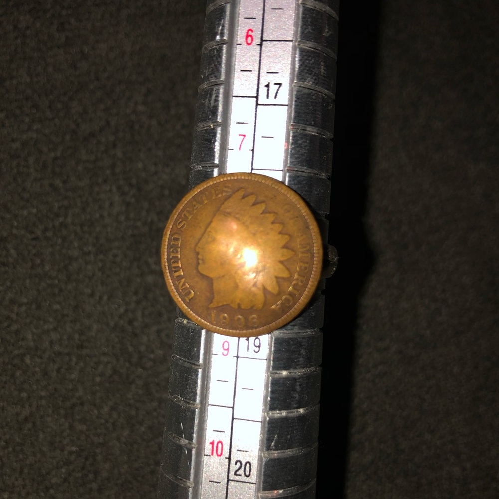 1906 Indian Head Penny Ring Size 8 - Native